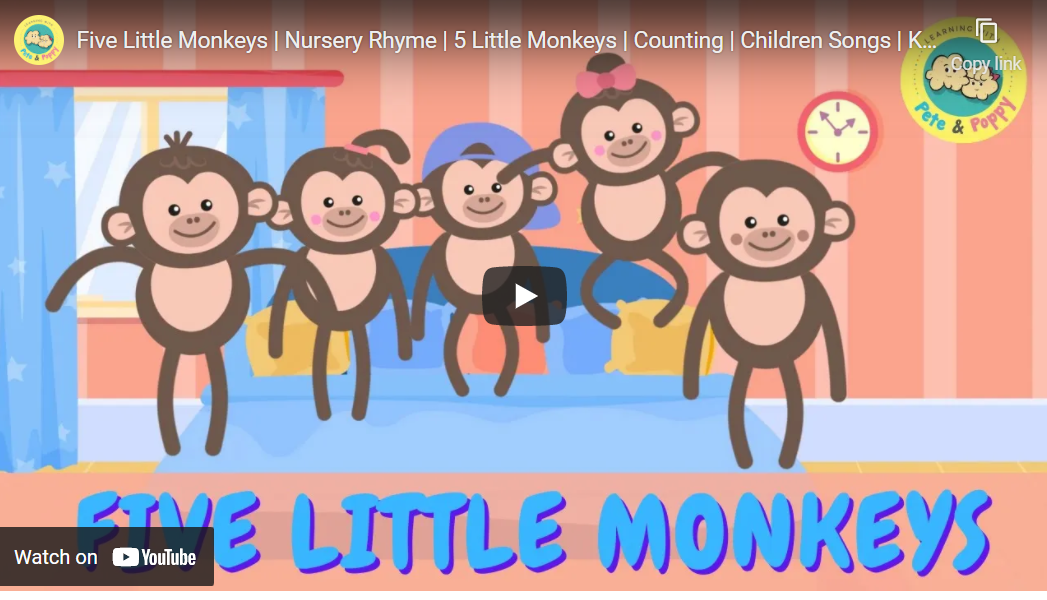 Five Little Monkeys | Nursery Rhyme | 5 Little Monkeys | Kids English